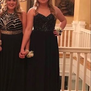 Navy blue prom dress